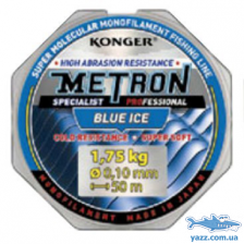 Леска зимняя Konger Metron Specialist Pro Blue Ice 30м 0.08мм (голубая)