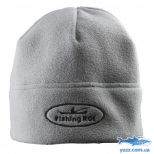 Шапка-флис Fishing ROI с логотипом серая