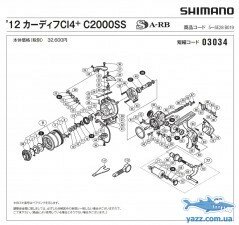 Катушка SHIMANO 12 CARDIFF CI4+ C2000HGS (Японского рынка)